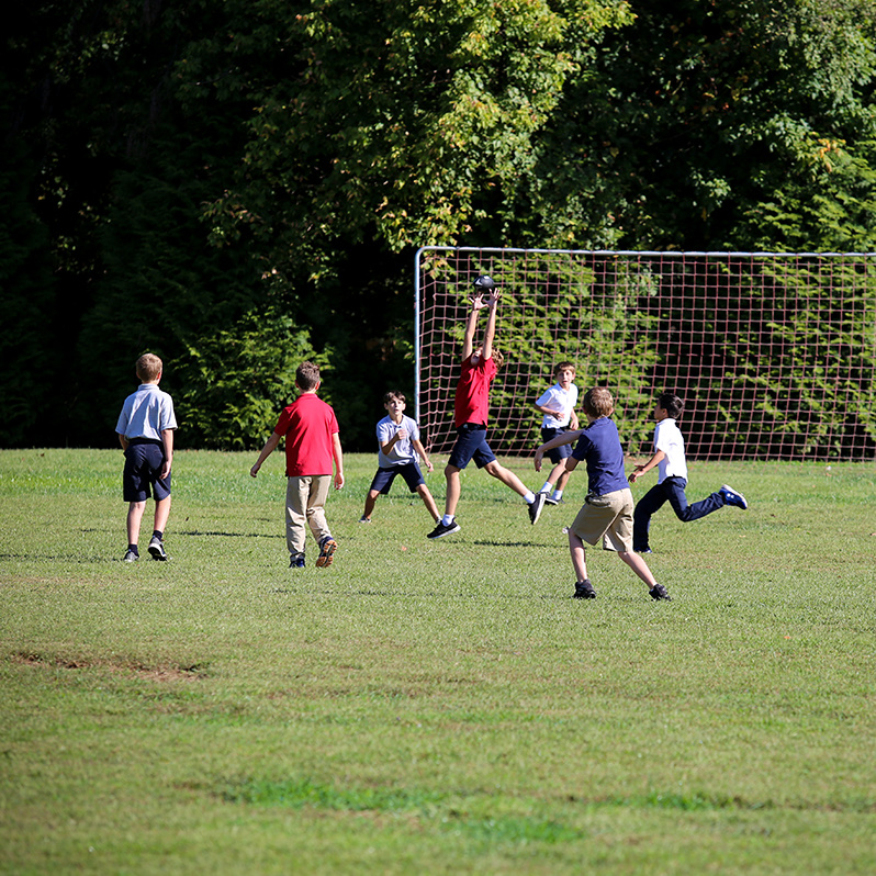 Students playing sports